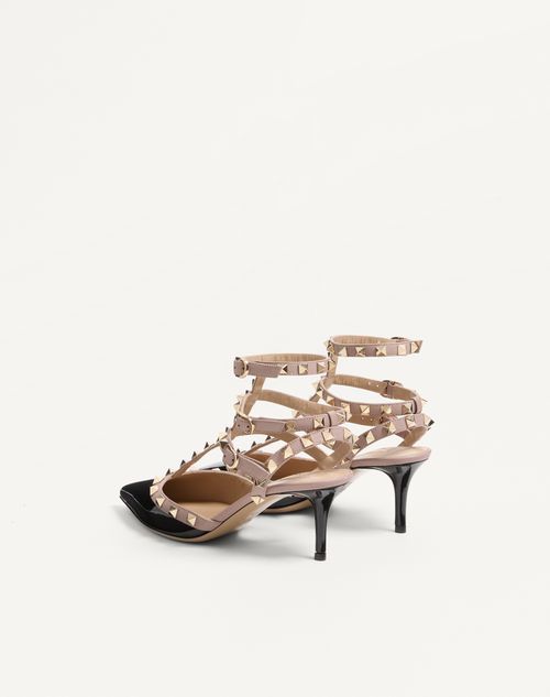 Valentino Garavani - Rockstud Caged Pump 65mm - Black/poudre - Woman - Shoes